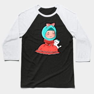 Chibi Zara & her pet cat Baseball T-Shirt